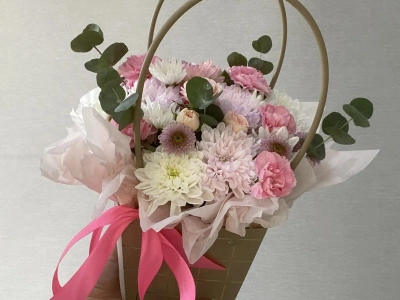 Корзинка «Розовый зефир»